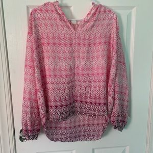 Ombré pink purple blouse